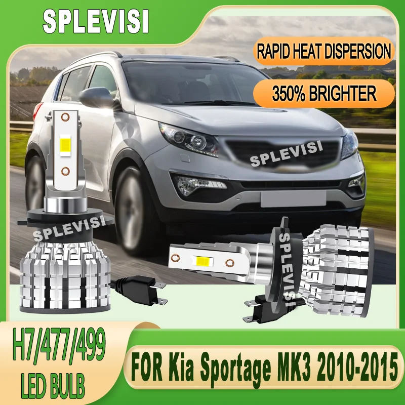 

350% Brighter Than Halogen Bulbs Warranty H7/477/499 Low Beam Lights For Kia Sportage MK3 2010 2010 2011 2012 2013 2014 2015