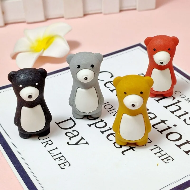 

Student Cartoon Eraser Creative Cute Mini Animal Shape Detachable School Supplies Pencil Eraser Stationery Wholesale