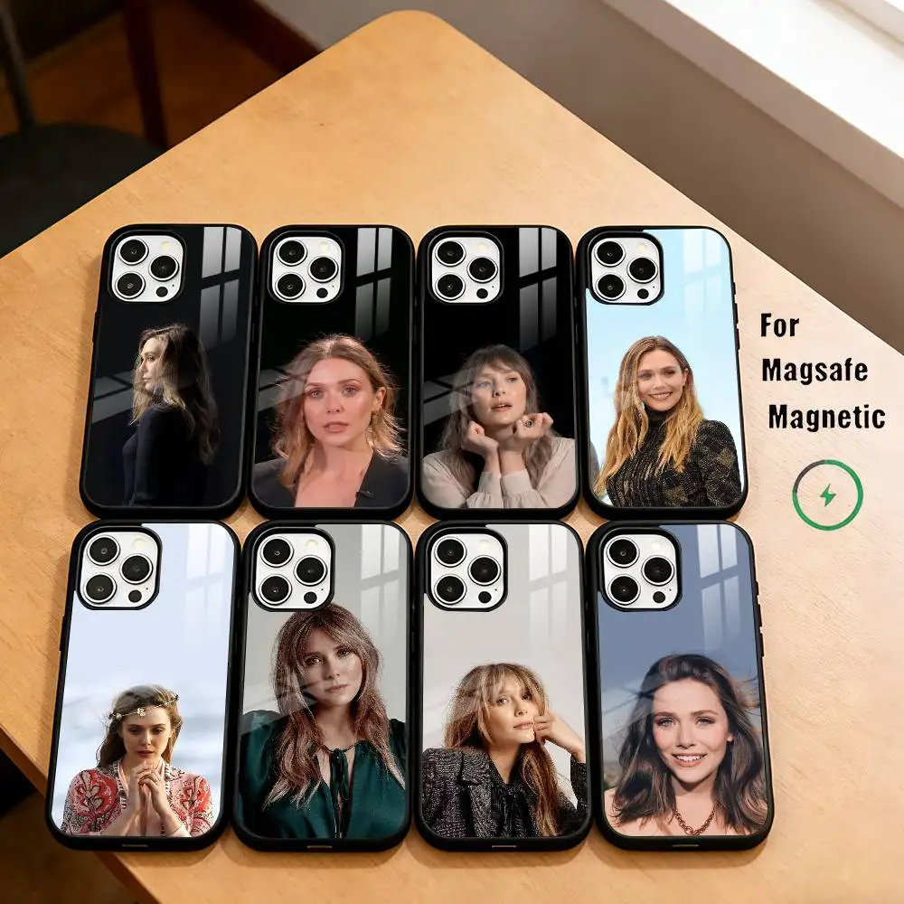 

E-Elizabeth O-Olsen Phone Case For iPhone17,16,15,14,13,12,11 Plus,Pro Magnetic For Magsafe Wireless Charging