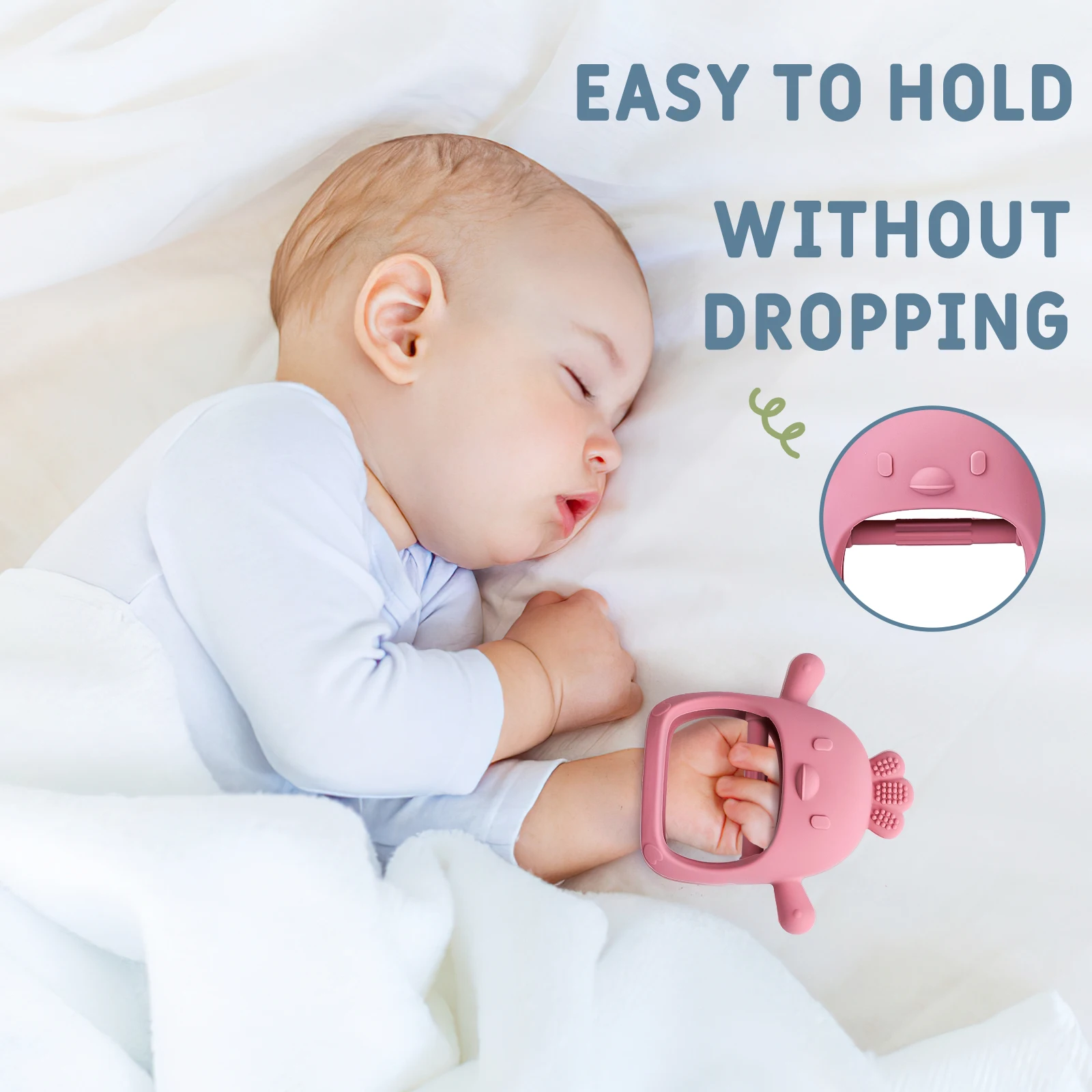 Baby Teether Gloves BPA Free Kids Teething Silicone Newborn Dental Care Gums Anti-eating Hand Molar Stick Baby Accessories