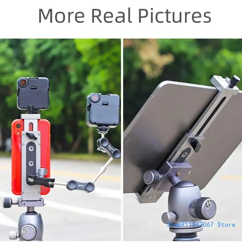 XJ-15 Metal Tablet Clamp Phone Holder Stand Tripod Clip with Cold Shoe Mounting Drop shipping