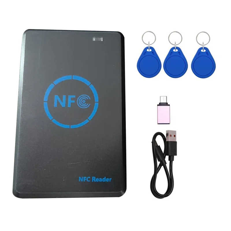 ABSQ-5-Band NFC قارئ الشرائح الذكية/الكاتب + 3XUID المفاتيح 125K 13.56M ناسخة HID الناسخ العلامة استنساخ ID IC مفتاح نسخة