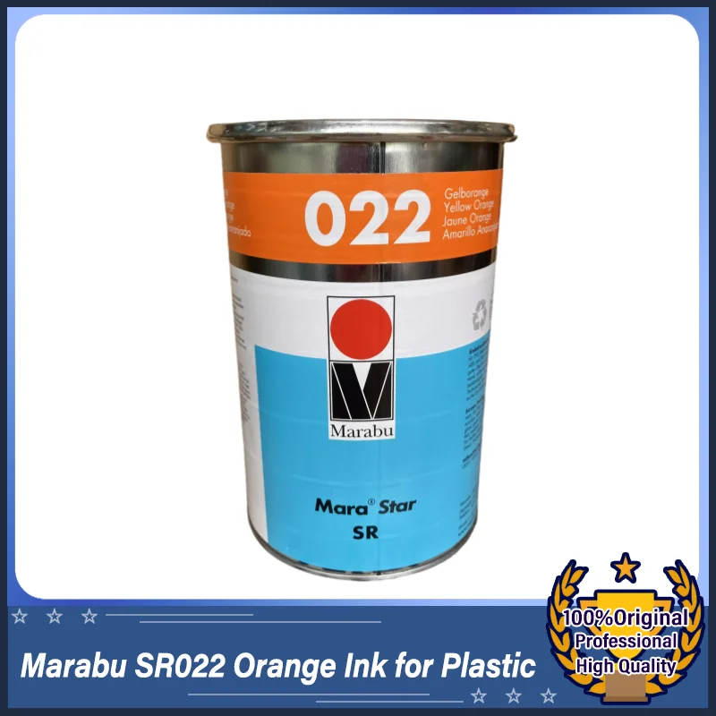 Marabu Original SR022 Orange Ink for Plastic, Alcohol-Resistant – Premium Screen & Pad Printing Ink