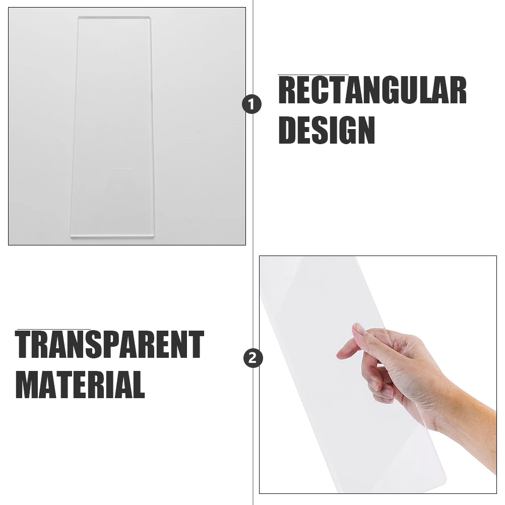 

1Pcs Transparent Acrylic Cake Scraper Rectangle 8 Inch Baking Tool Cream Smoother Cake Leveler Baking Accessory