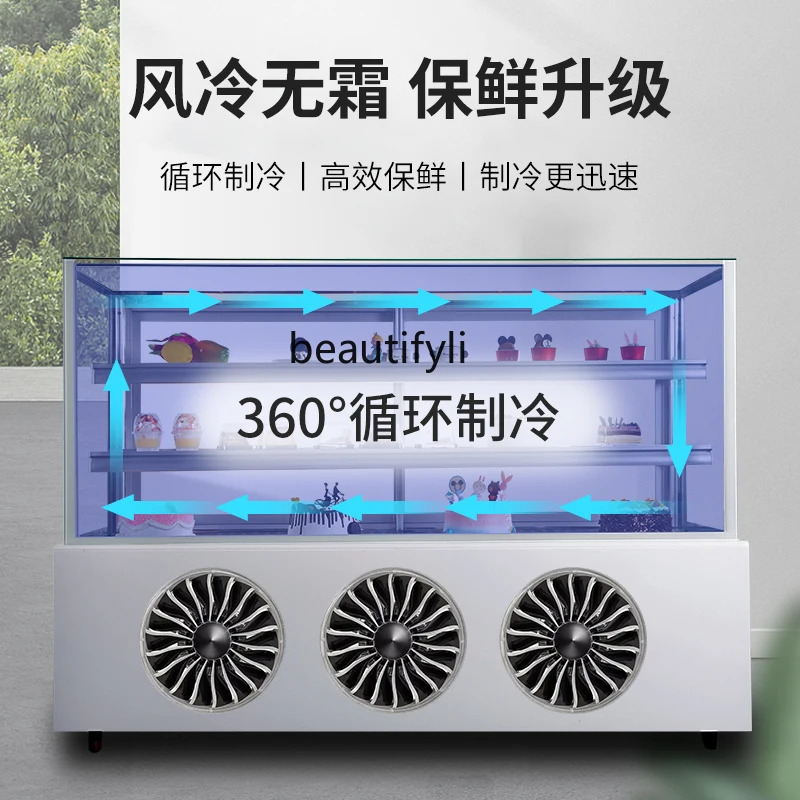 Right Angle Cake Counter Refrigerated Display Cabinet Commercial Dessert Cake Showcase Air-Cooled Fresh Cabinet