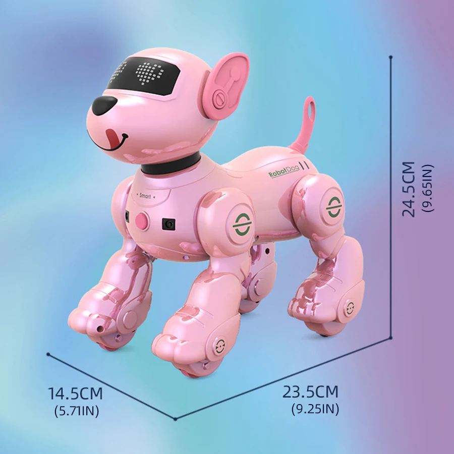 Pigments Intelligents RC Stunts Robot, Chien, Détection Tactile, Marche, Chant, Télécommande, Animal de Compagnie, Interactif, Chiot, Jouets