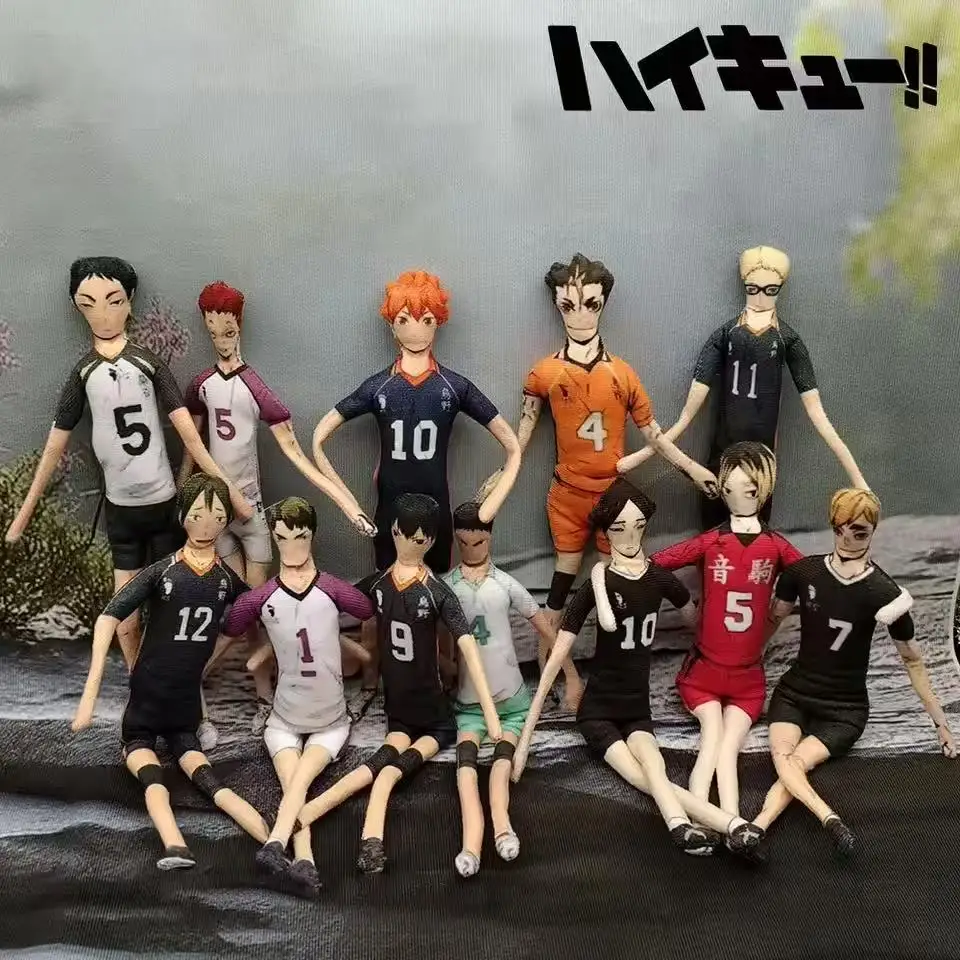 Llavero de Peluche de Anime Haikyuu Hinata Shoyo Kozume Kenma, Muñeco de Algodón con Forma Delgada y Flexible, Decoración de Habitación, Regalos Unisex