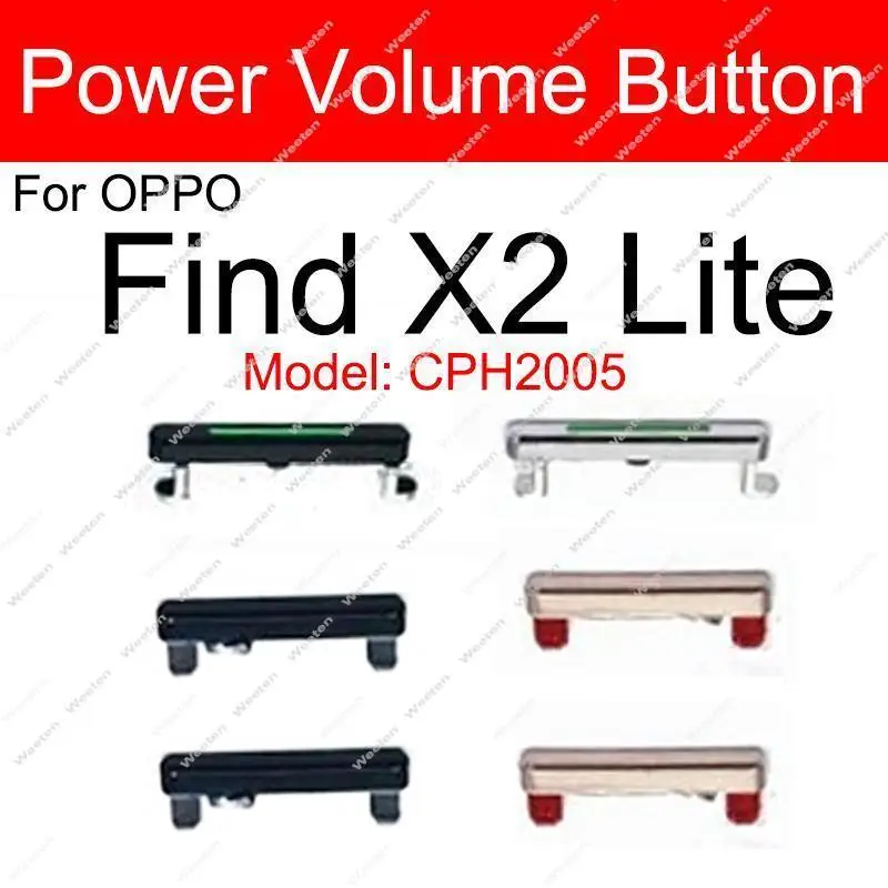 For OPPO Find X X2 Pro X2 Lite X2 Neo On OFF Power Volume Buttons Side Keys Flex Cable Parts