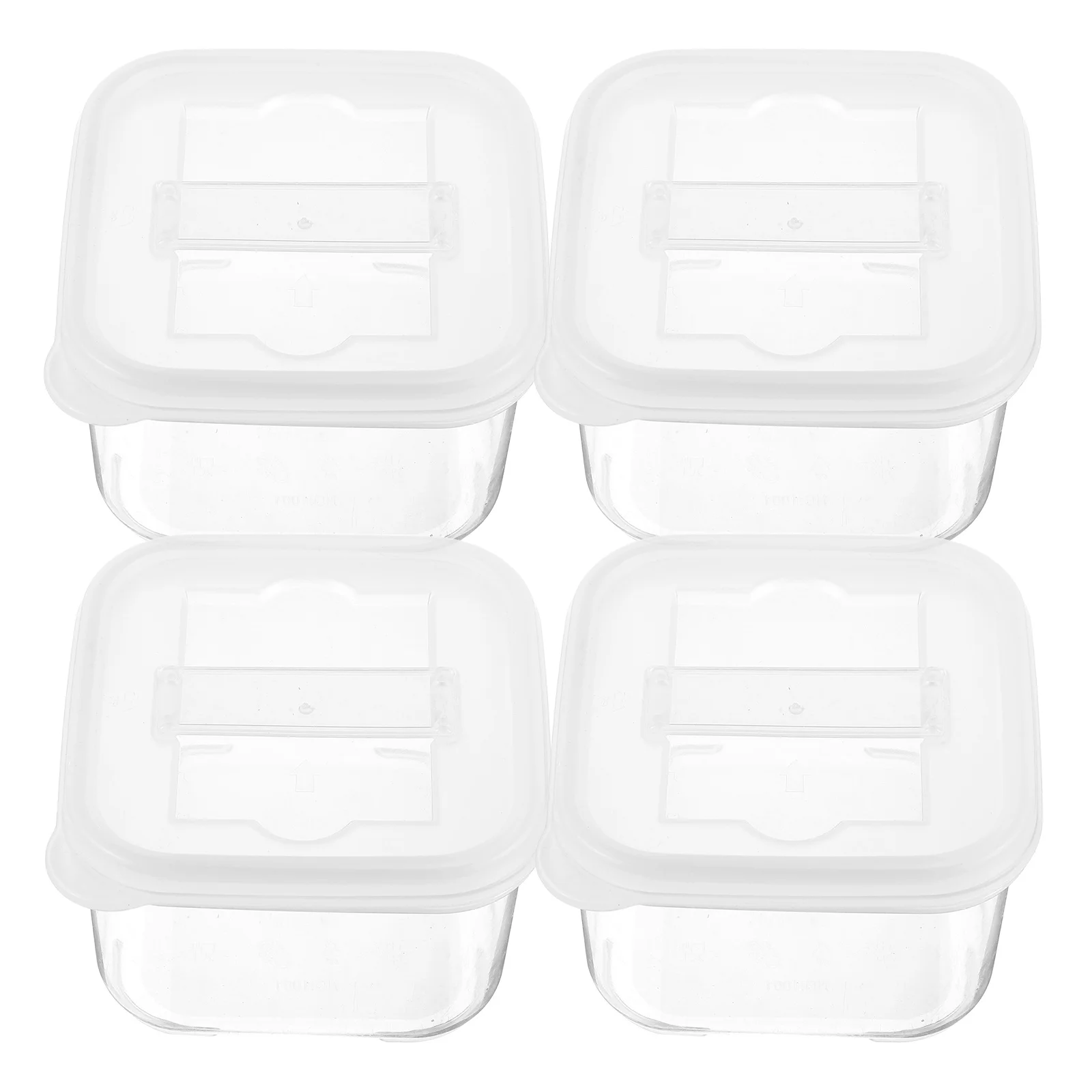 

4 Pcs Food Containers with Lids Sample Box Kitchen Fridge Portable Preservation Boxes Case Sampling