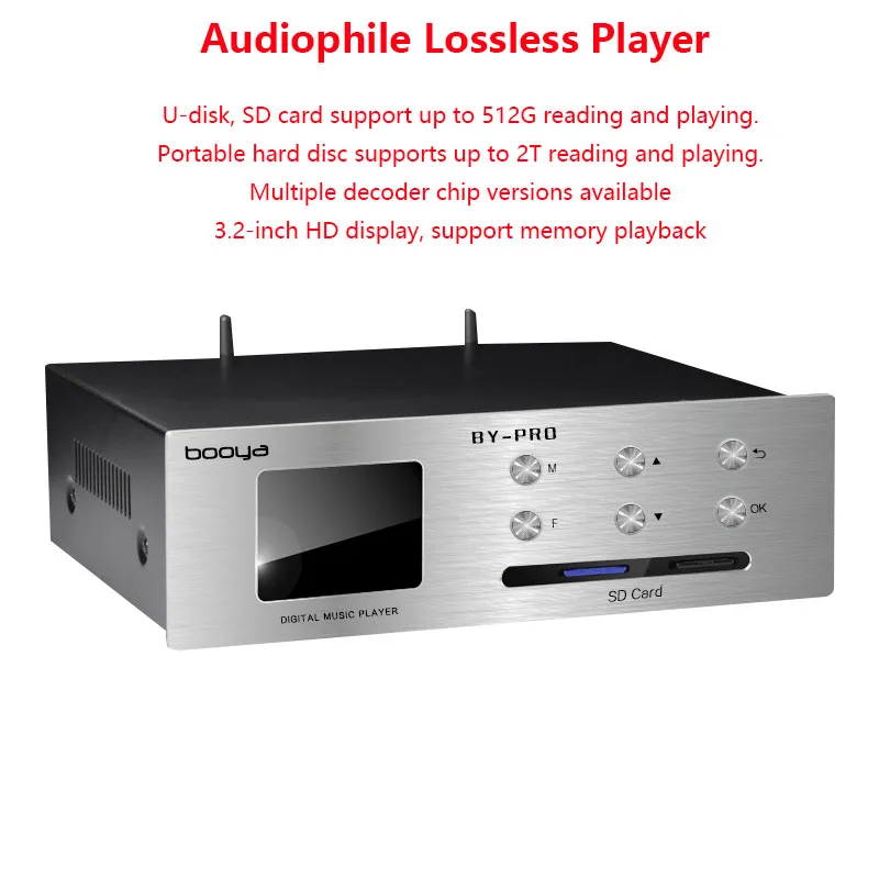 

Audiophile Lossless Digital Audio Player AKM4495S DAC DSD256 DTS Lossless Decoding Output HIFI Music Turntable Bluetooth 5.0