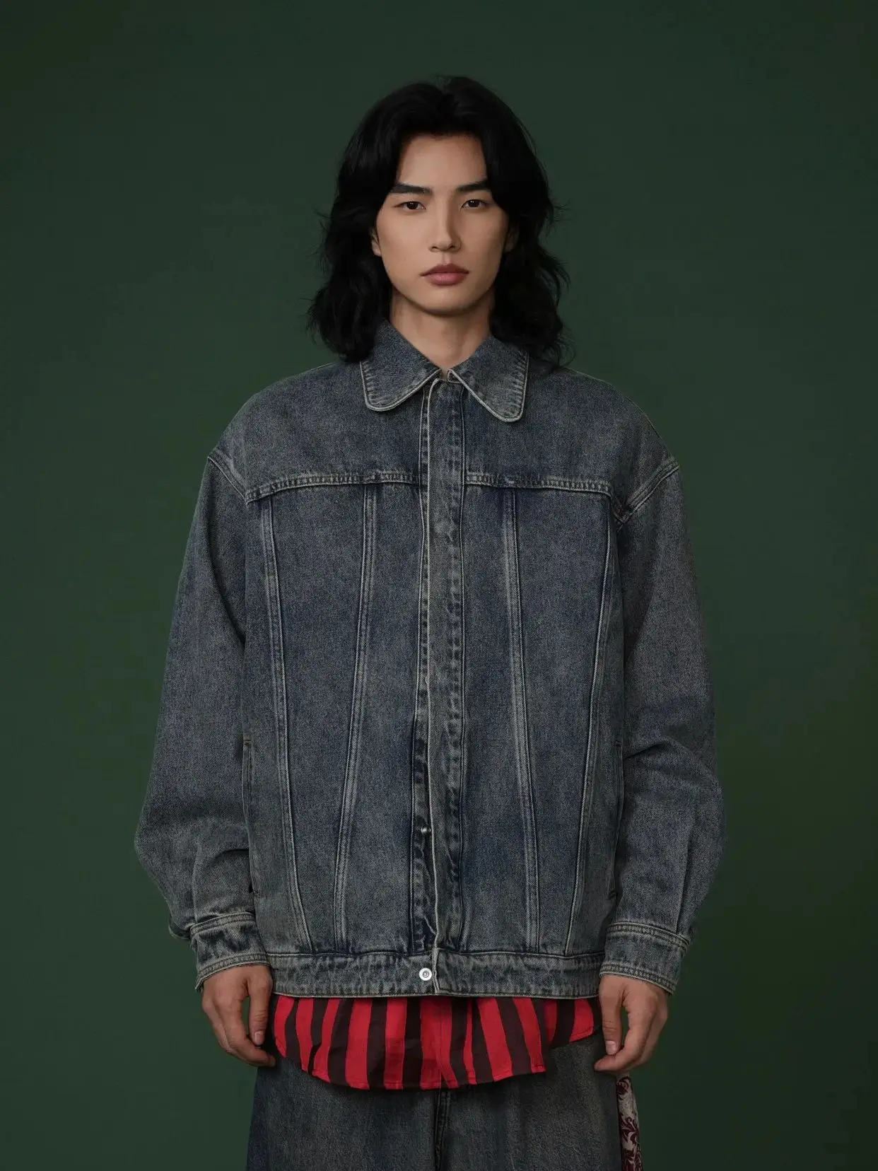 

НОВЫЙ STUDIO Модная винтажная джинсовая куртка в стиле пэчворк в американском стиле — универсальное пальто свободного покроя для мужчин и женщин в стиле ретро