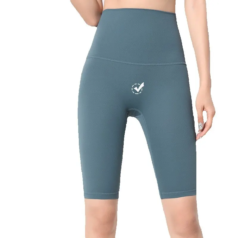 New Five Point Leggings Women Cycling Shorts Hip Lift Yoga Shorts Pants Nude Fabric Gym Run  Fitness Pants Tight Riding Shorts