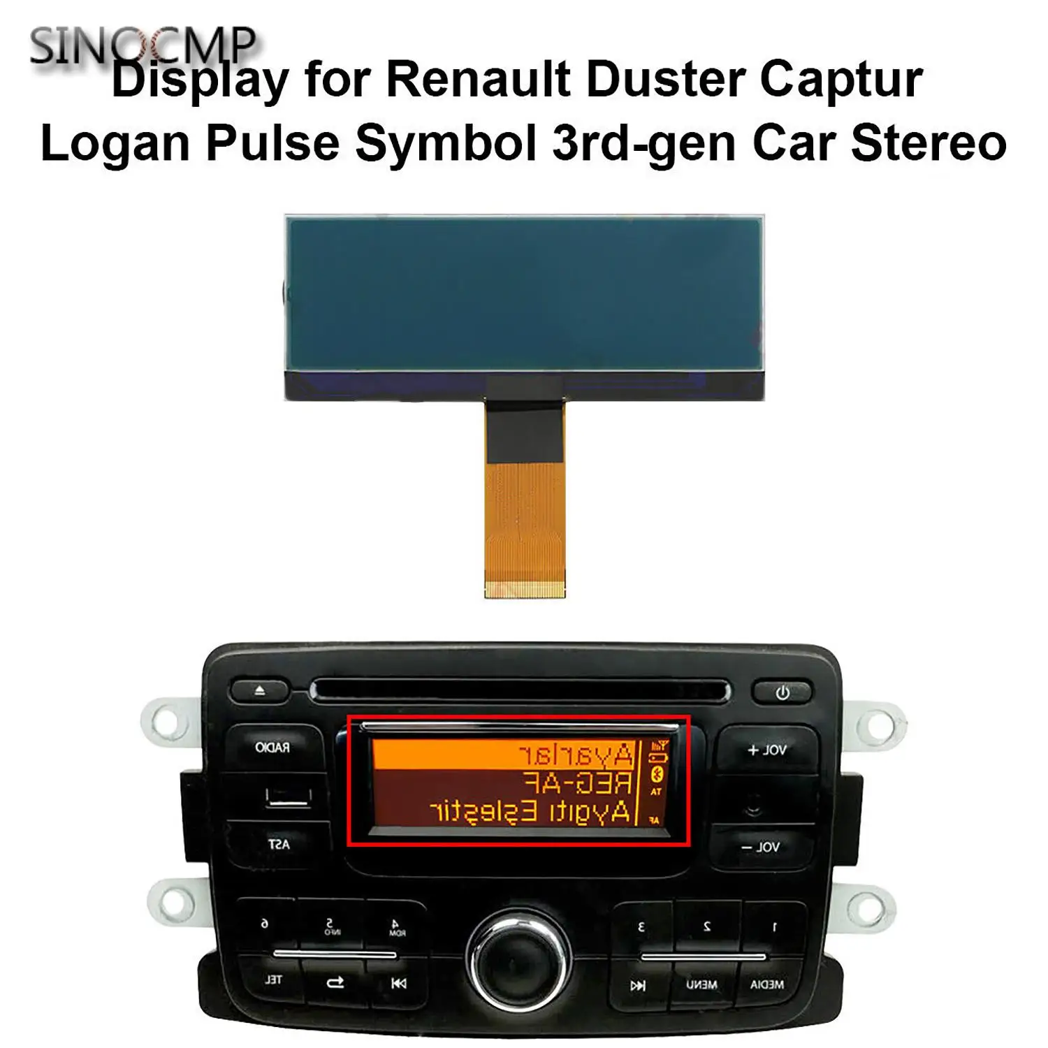 3rd-gen LCD Display Car Radio Stereo AGC-1220RF-A  AGC-0060RF-A For Renault Duster Captur Logan Pulse Symbol 3rd-gen Car Parts