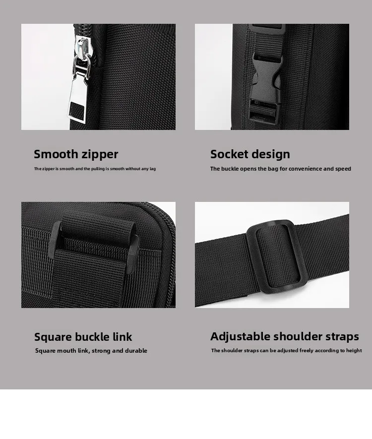New Men's Single-shoulder Bag, Outdoor Water Cup Crossbody Bag, Fashionable Water-resistant Oxford Cloth Single-shoulder Bag