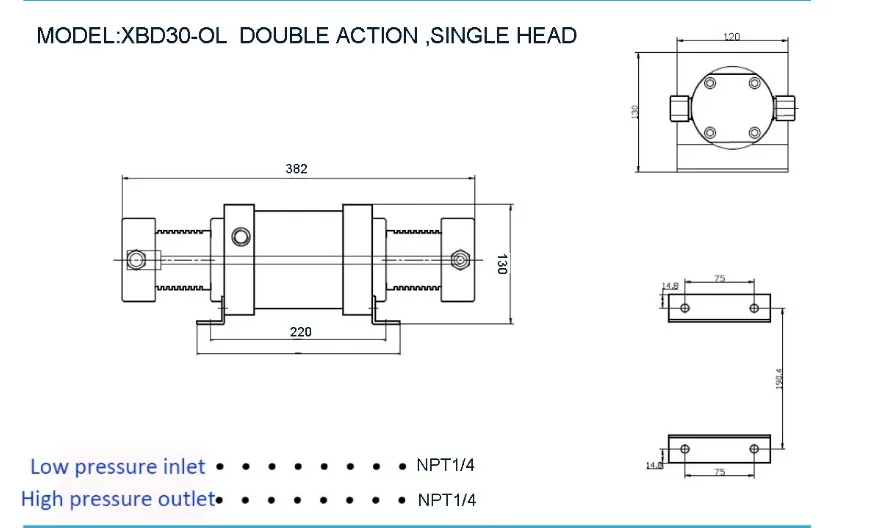 رائجة البيع XBD30-OL مضخة هواء صغيرة للغوص