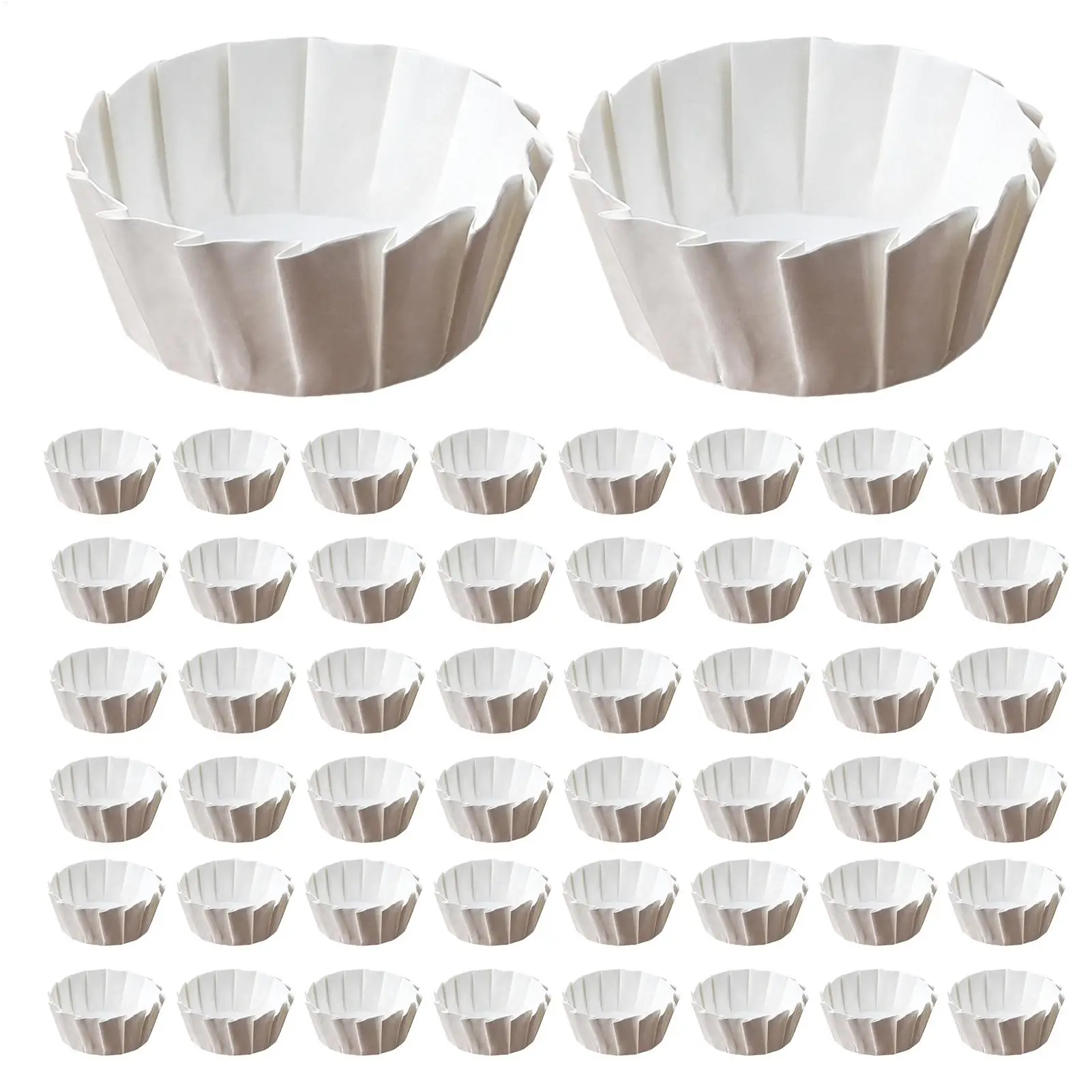 50Pcs Kitchen Use Baking Papers Cake Wrap Foldless Disposable Basques Cake Paper 4/6/8inch Oilproof Cupcake Liner