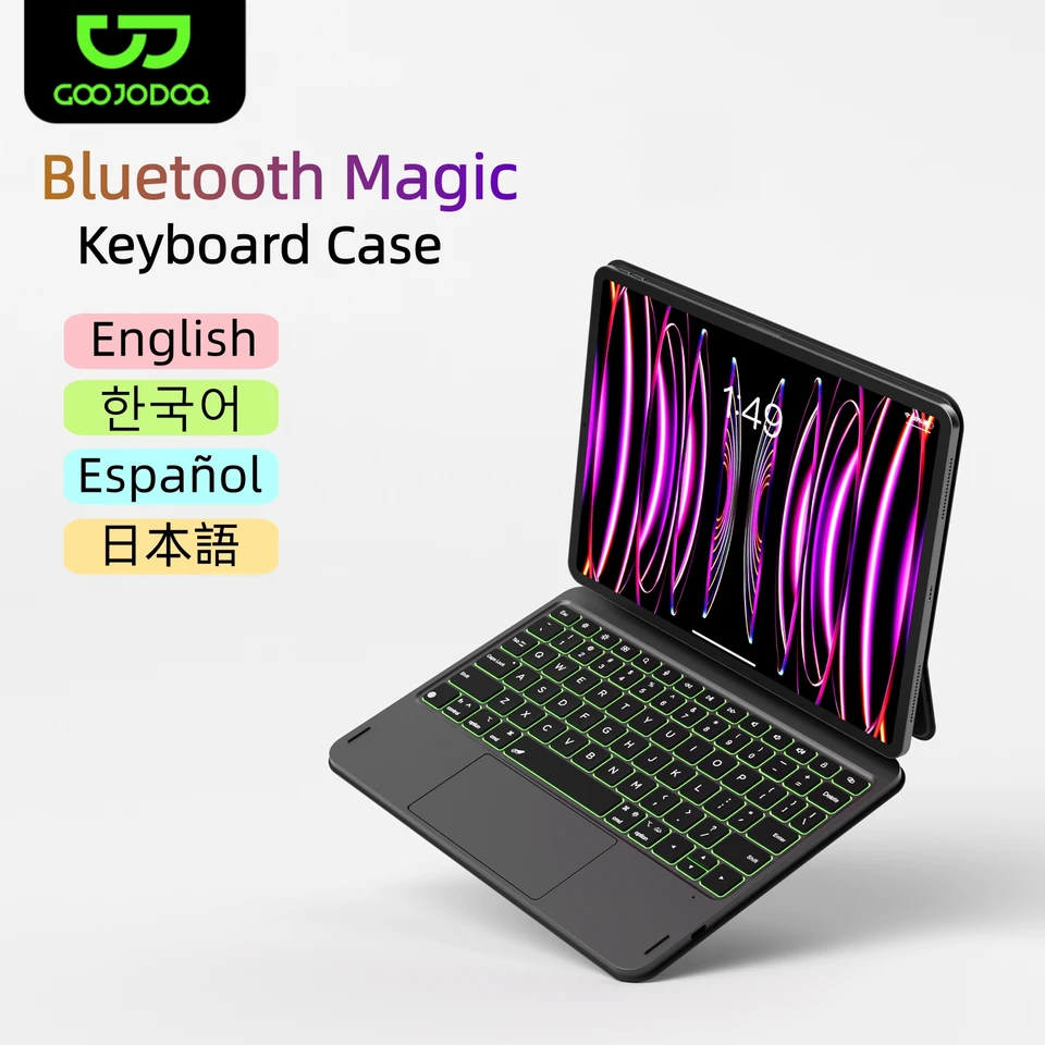 GOOJODOQ Magic Keyboard for iPad Air 6 2024 13 inch case for iPad