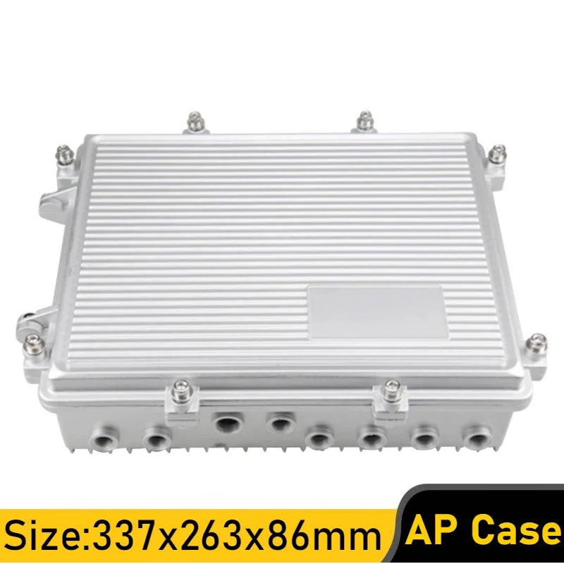 

AP Wireless Bridge Amplifier Case for Outdoor Communication Base Station,Die-casting Aluminum Waterproof Box,337*263*86mm