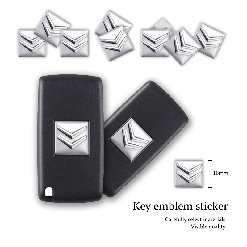 Pegatinas con el logotipo de Citroën para llaves de coche, accesorios para Citroën C4, C3, C5, C5X, e-C4 X, e-C3, C-Elysee, Berlingo, C1, C6, C2, C-Crosser