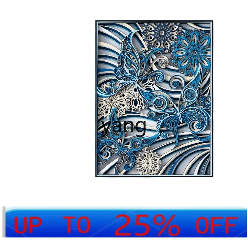 LH Stacked Carving Love of Butterfly Living Room Entrance Decorative Painting Creative Wall Decoration Advanced Sense