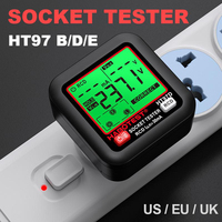 Digital Socket Tester US EU UK Voltage Test Socket Detector Smart Detector with HD Backlit Screen Leakage Protection Detection