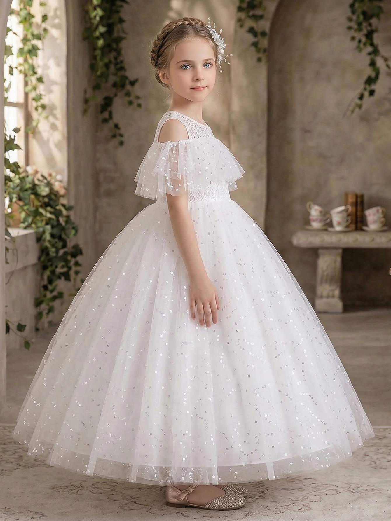 tween girl formal dresses Tween Girl Flower Girl Lace Princess Dress, Girls Formal Dress For Birthday  Party, Piano Recital