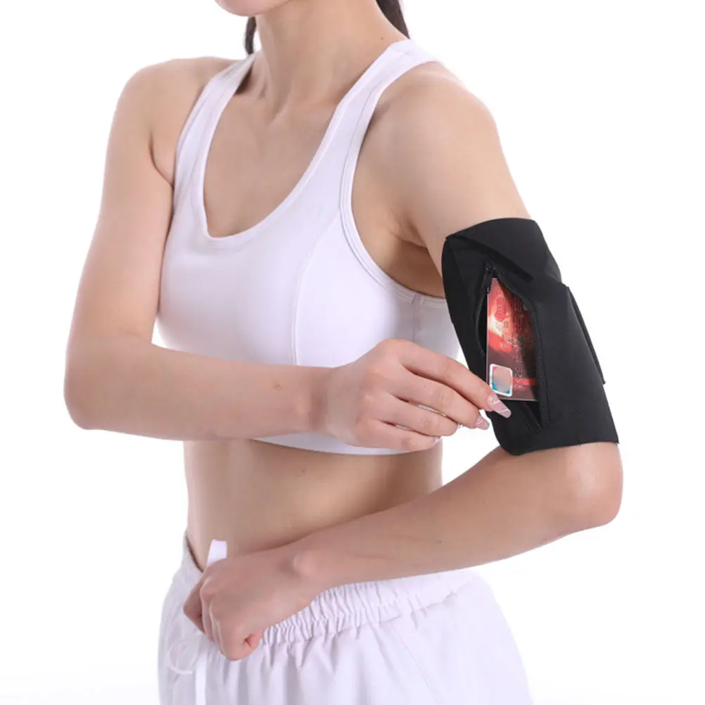 

Premium Neoprene Running Arm Bag for Phone Earphones Keys Cards Cash Sweat-Wicking Breathable Outdoor Sports Arm Pouch Armband