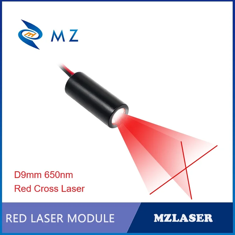 Compact Red Cross Laser Diode Module 650nm 0.5mW 1mW 10mW 3V D9mm Industrial Grade Cross Laser For measurement,manufacturing