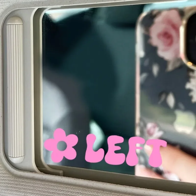 Left‑Right Flower Durable Waterproof Vinyl Decal Sticker for Auto Rearview Mirror Windows Universal Floral‑Theme Car DIY Decor