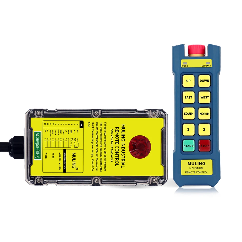 ML-K8+ Ip68 Shipping Fast Crane Remote Control Mobile Wireless Control Remote Control For Mechanical Remote Equipment