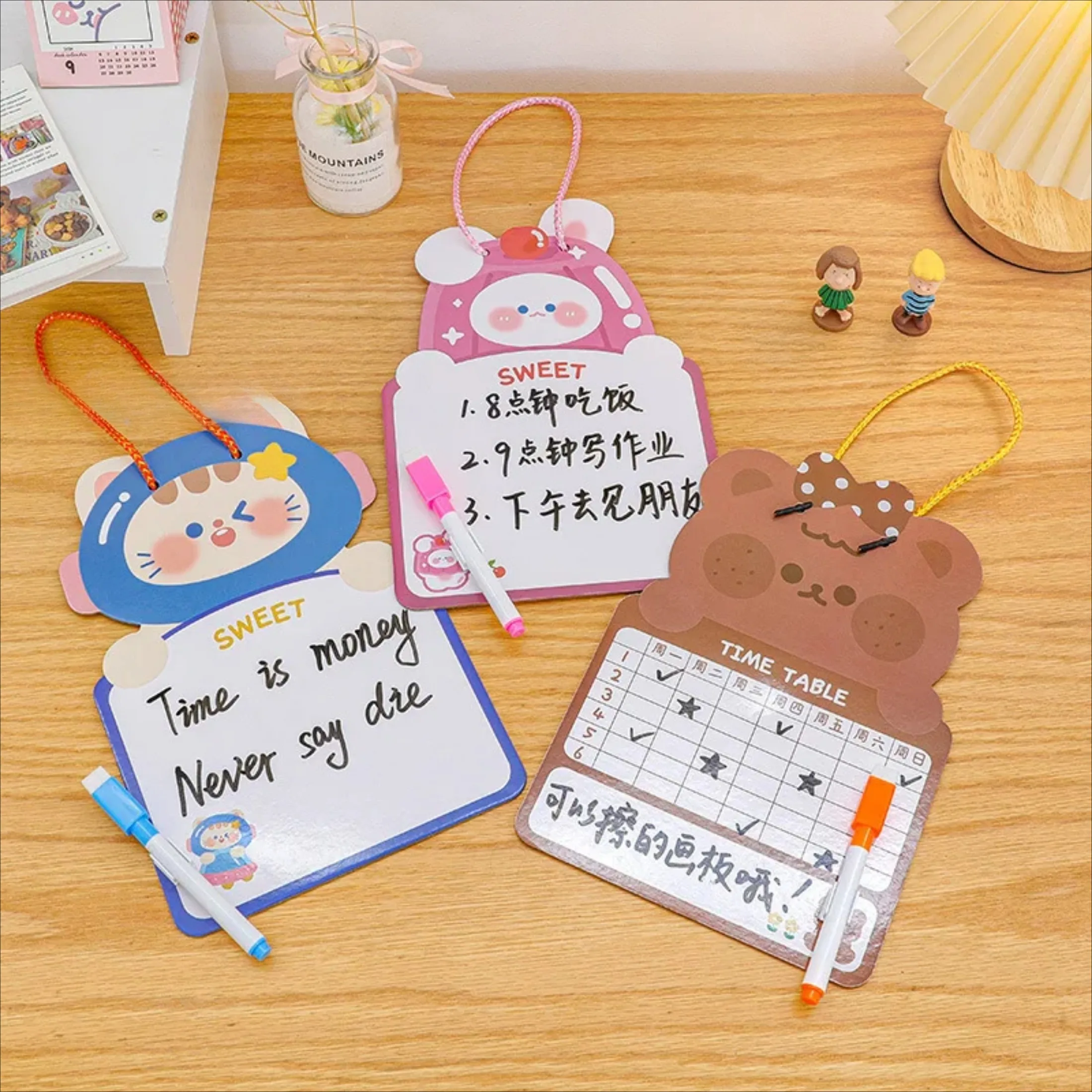 With Pen Cartoon Kids Whiteboard Cardboard Two-sided Cartoon Dry Wipe Cardboard Animal Erasable Double-sided Drawing Board