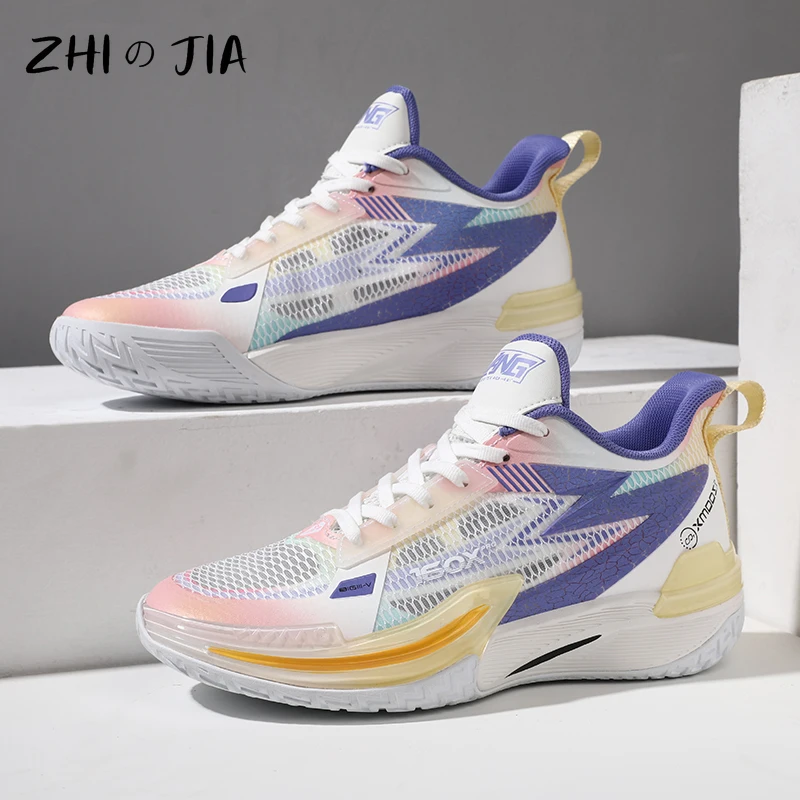 High Quality Teenagers Rotating Buckle Sneaker Summer Children's Single Net Basketball Shoes Boys Fashionable Anti slip Shoes