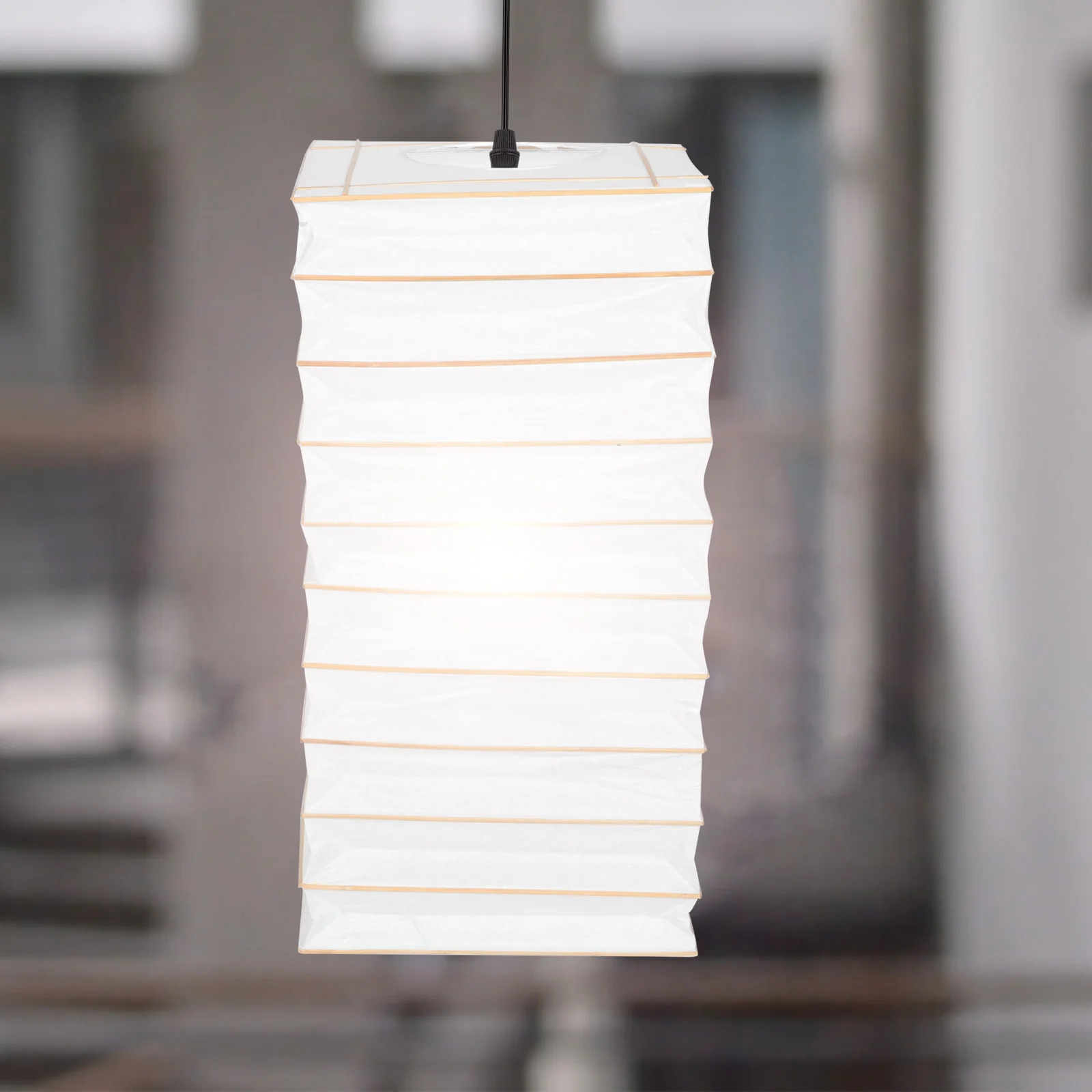 

Simple Elegant Paper Lampshade for Indoor Lighting Hanging Pendant Fixture Dust Insect Resistant Warm Gentle Light Home Hotel