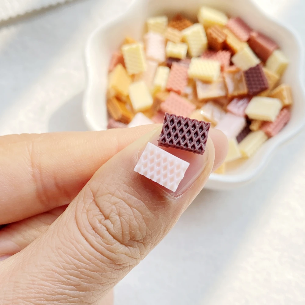 50pcs Resin Mixed Circle Grid Chocolate Chip Cookies Nail Art Flatback Scrapbook DIY Wedding Applique Jewelry Accessories Crafts view 5