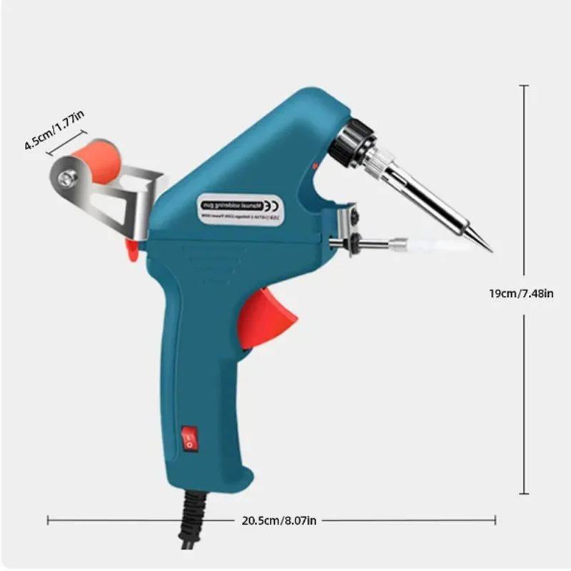 Soldering Iron 60W Endothermic Handheld Gun Tongs Heated Household Repair Internal Tool Welding Repair Manual Tin Dispensing view 5