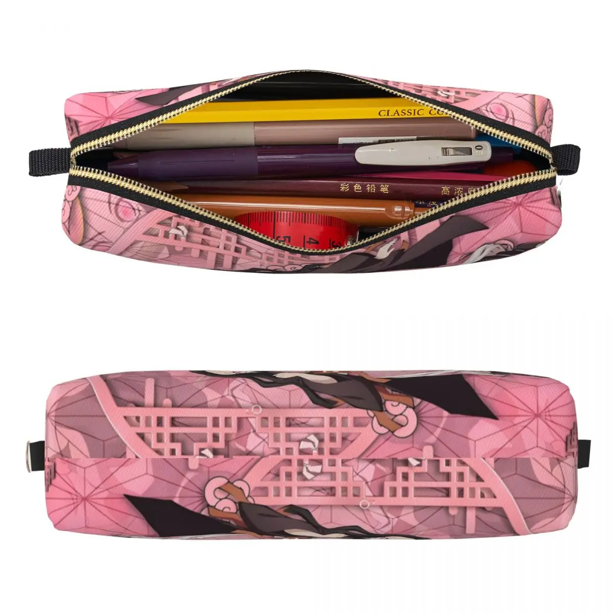 أنيمي Kawaii Nezuko مقلمة شيطان القاتل صندوق رصاص للطلاب حقيبة تخزين كبيرة الطلاب مدرسة مستحضرات التجميل القرطاسية