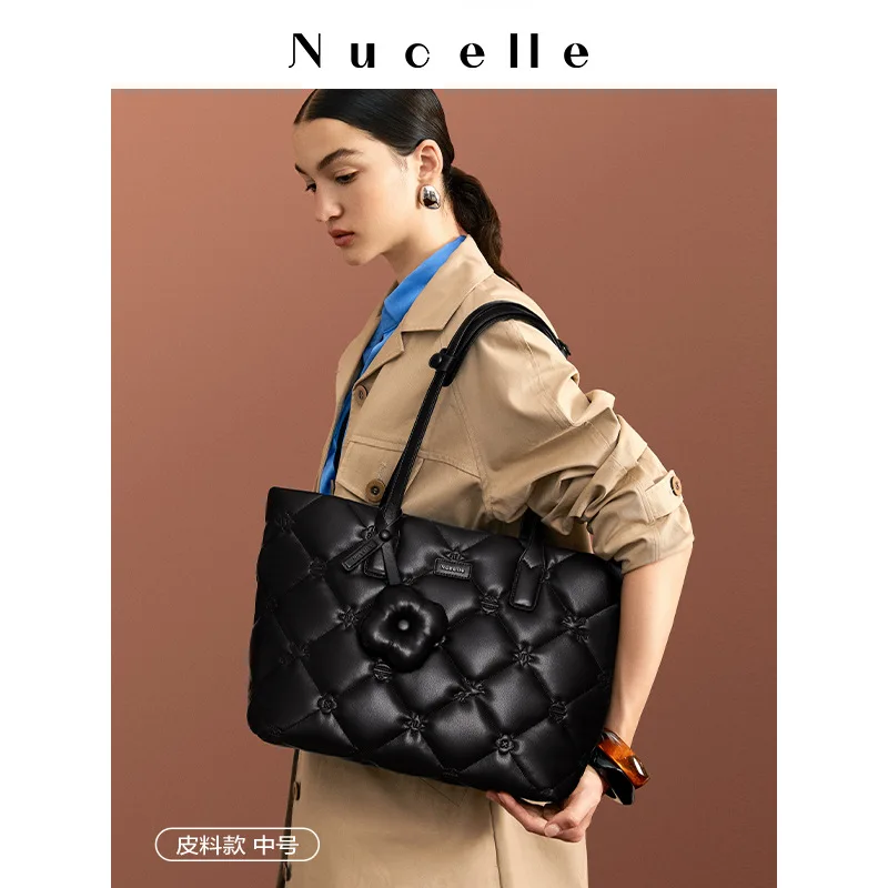 NUCELLE Tote bag for women, soft and large capacity commuting shoulder bag