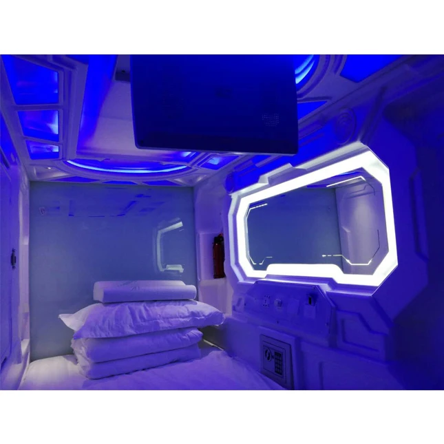 sleeping pod capsule hotel sleep box modern container House ABS sleeping cells single capsule sleepbox hotel room