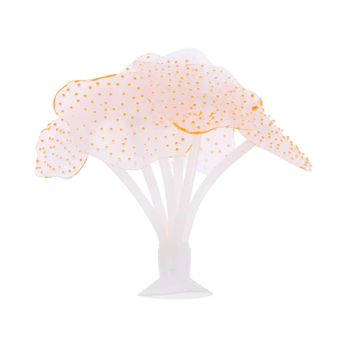 

Artificial Fluorescent Coral Silicone Aquarium Decoration Orange Simulated Reef Terrarium Decor Lifelike Plant