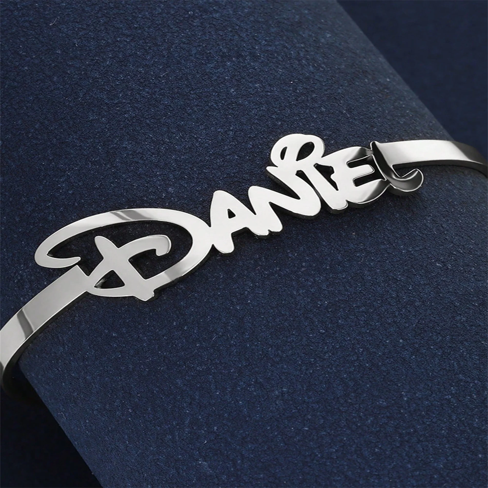 Custom Name Bracelet Gold Color Stainless Steel Bracelet Personalized Custom Name Open Adjustable Bracelet Fashion Jewelry Gift