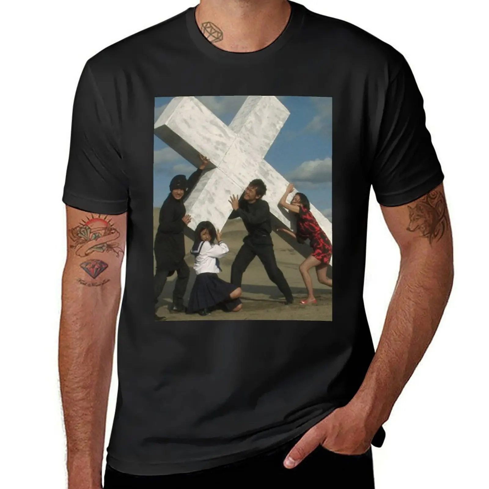 

Love Exposure Cross Poster T-Shirt sublime oversizeds customs mens funny t shirts