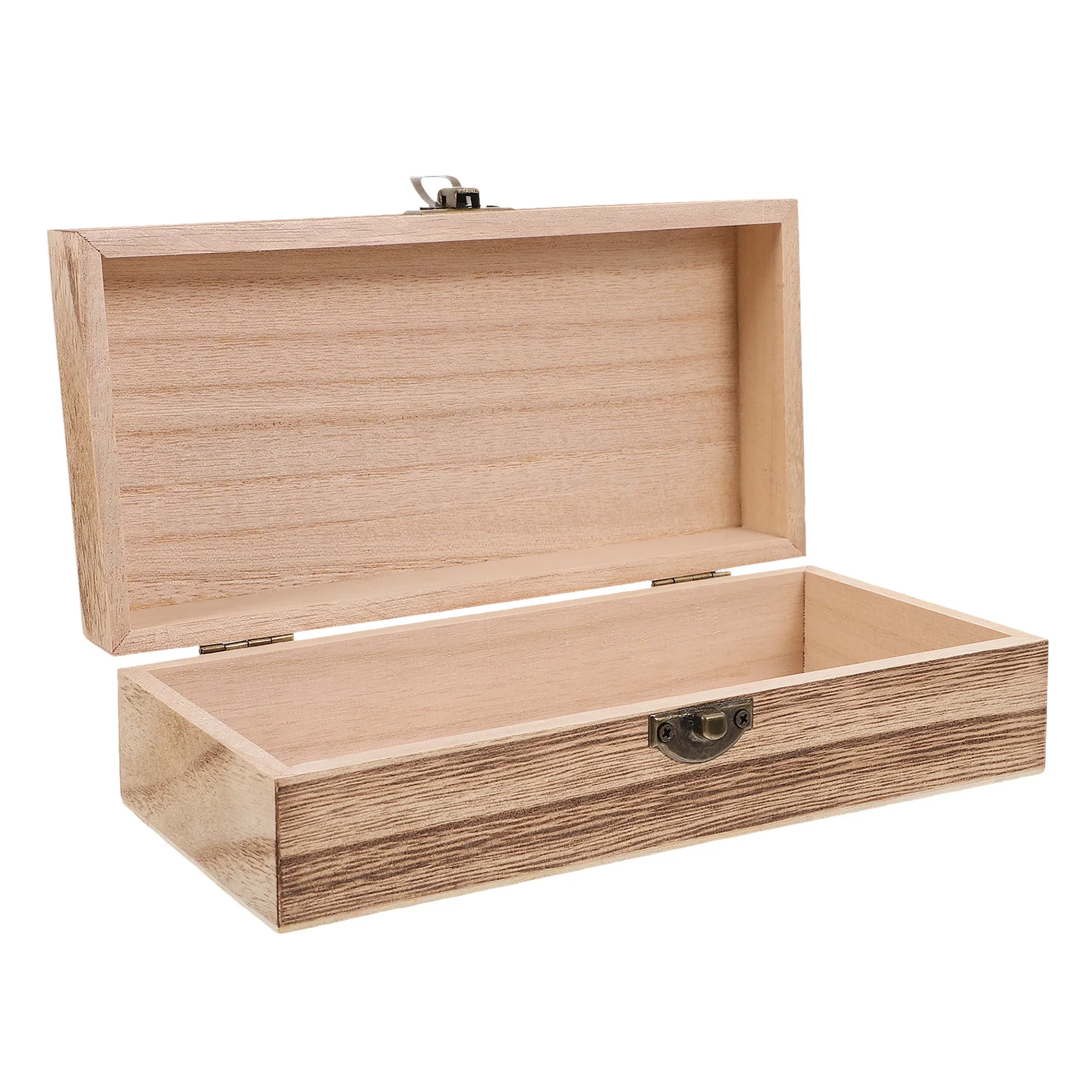 

Rustic Wood Storage Box Rectangular Jewelry Container Portable Lightweight Sturdy Protection for Accessories and Sundries