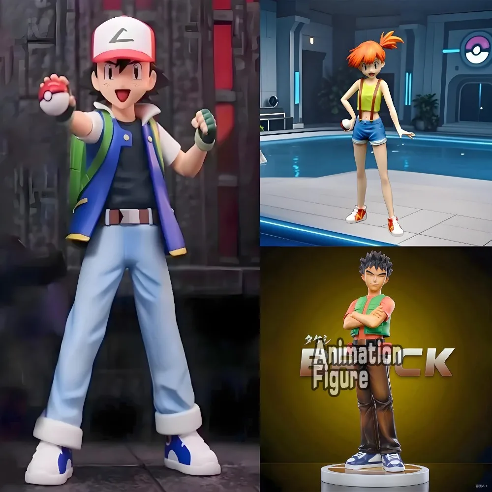 13-15 cm Anime Pokemen Figur Ash Ketchum Brock Misty Action-figuren Pvc Sammlung Modell Spielzeug für Kinder Geschenke