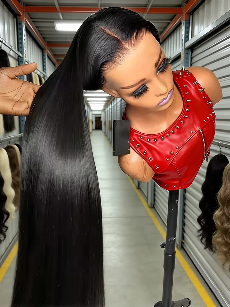 

30-40-дюймовые парики из натуральных волос с фронтальной кружевной вставкой 13x4 для женщин, бразильские парики из натуральных волос, плотность 300, парики с кружевной вставкой 13x6, прямые как палочки, HD-кружевные парики.