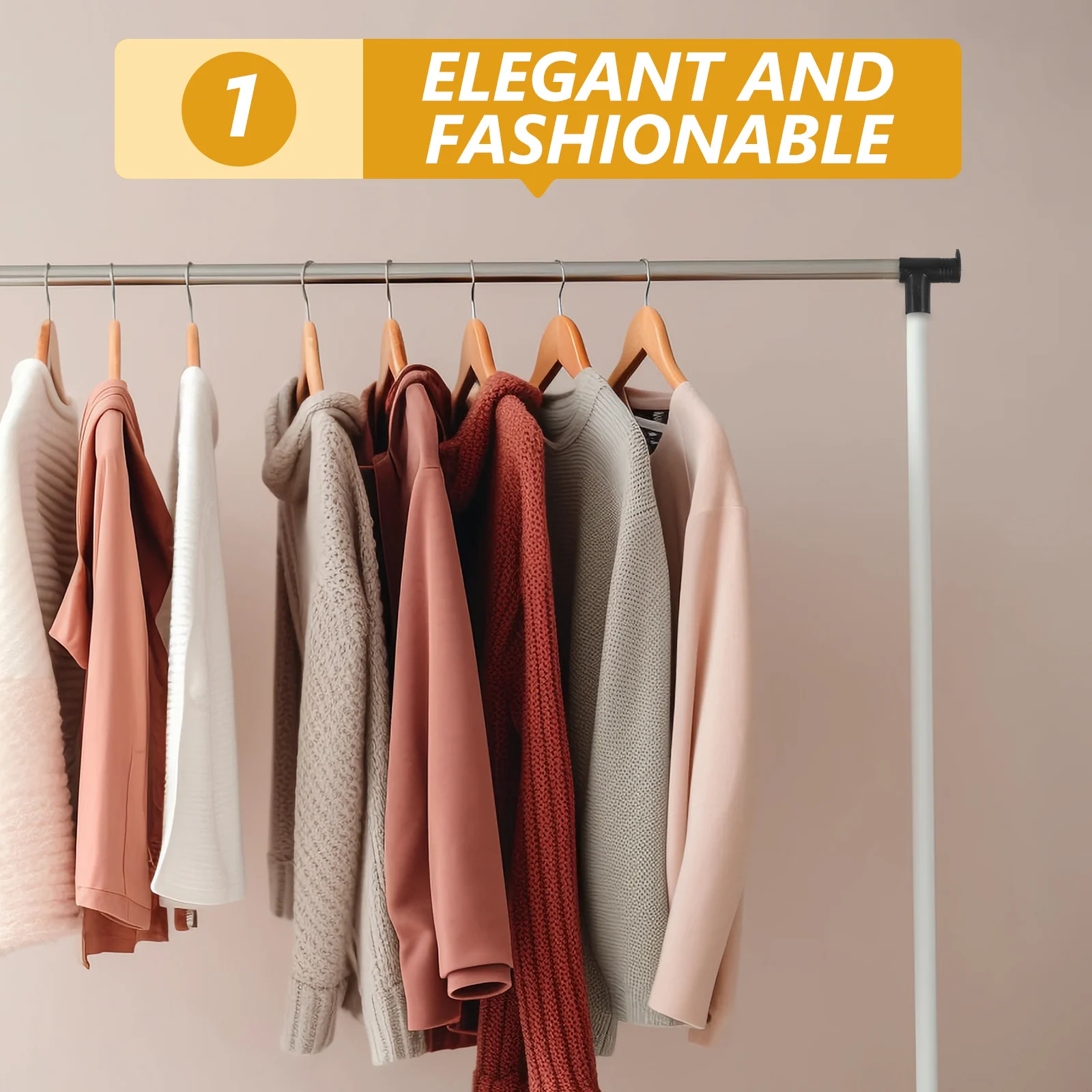 

2Pcs Clothes Rack Plastic Connectors Joints Elegant Home Decor Clothes Rack Connector Plastic Connector