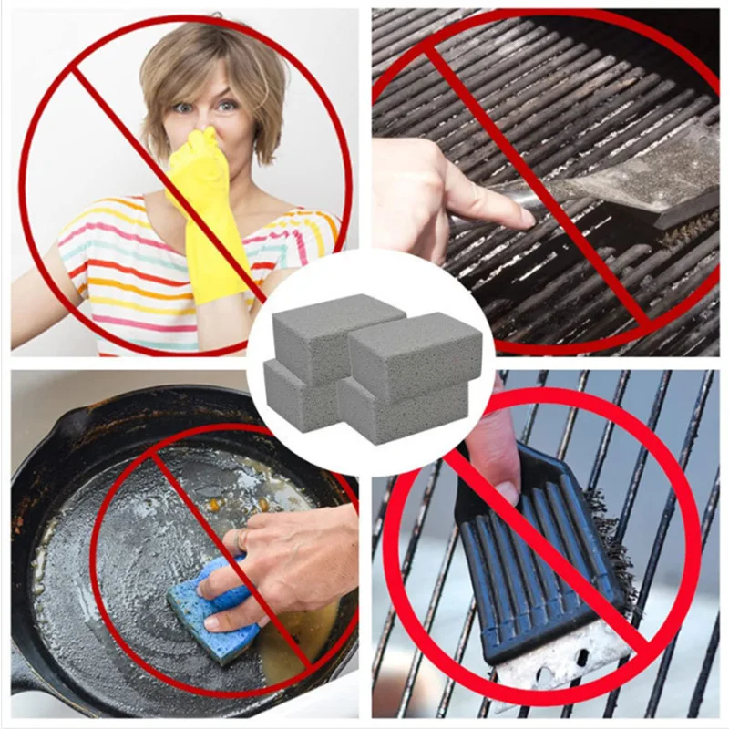 Home Outdoor Barbecue Cleaning Brick Baking Pan Tool High Temperature Cleaning Brick Grill Pumice BBQ Cleaning Brush