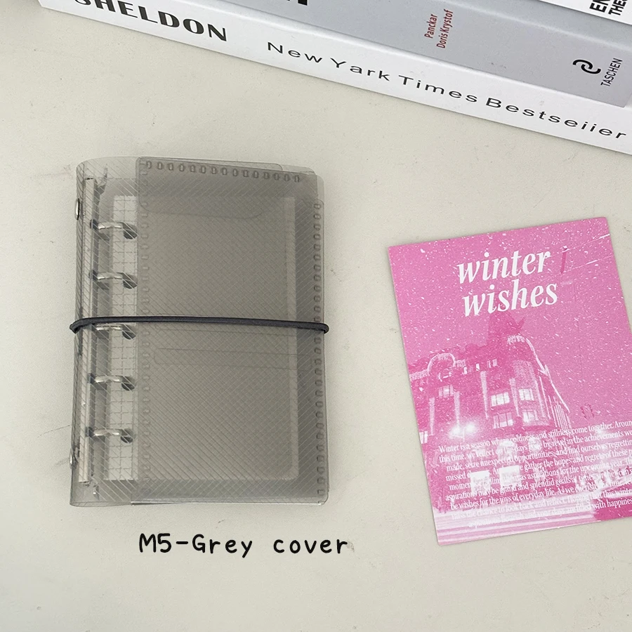 M5/A7 Loose Leaf Journal Notebook Cover, dreifache tragbare Hülle, DIY Nachfüllpapiere/Taschen, Junk Handbook Aufbewahrungsorganisator – Detail 15