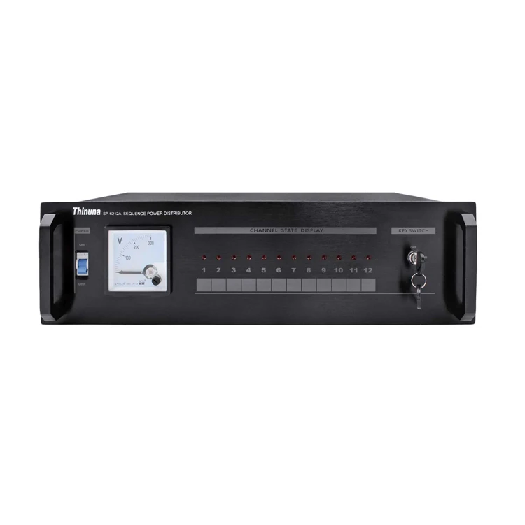 Thinuna SP-6212A Universal Socket Output Interface Twelve Channel Professional Power Controller Rack Mounted Power Sequence