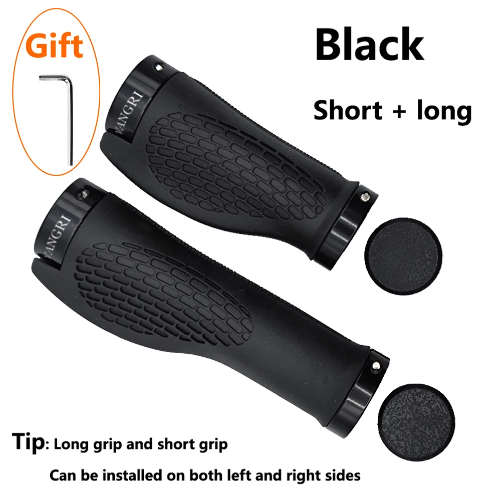 SHIZIWANGRI Fahrradlenkergriffe, langer und kurzer Gummigriff für Twist Shifter, Dual-Ring-Lock, Handauflage, passend für MTB-Faltrad – Detail 11