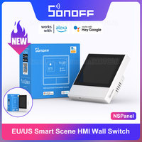 SONOFF NSPanel Smart Scene HMI Wall Switch White EU/US Multiple Control Thermostat Real-Time Weather Display via eWeLink APP